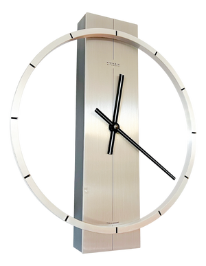 Mid-Century Minimalist Nickeled Silvered Automatic Wall Clock from Kienzle International, Germany, 1960s