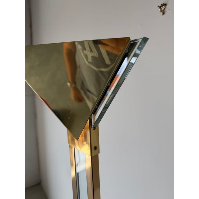 1980s Postmodern George Kovacs Brass & Glass Geometric Floor Lamp For Sale - Image 10 of 14