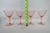Early 20th Century Pink Stem Depression Glass Optic Swirl Glassware Wine Sherry Goblets 4751b - 4pc For Sale - Image 9 of 11