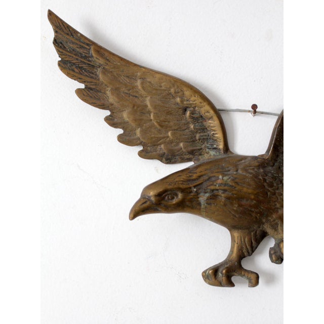 Metal Vintage American Eagle Wall Hanging For Sale - Image 7 of 8
