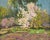 Alfejs Bromults, Apple Tree Blooming, 1969, Oil on Cardboard For Sale - Image 6 of 6