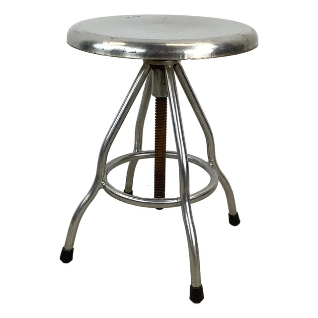 Vintage Industrial Swivel Stool For Sale