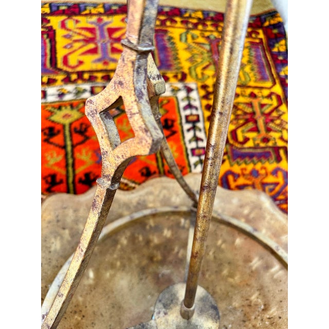 Metal 1960s Custom Italian Hand Blown Amber Glass Pendant With Brass/Bronze/Copper Finish For Sale - Image 7 of 11