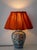 Hand-painted polychrome Chinoiserie table lamp by Royal Tichelaar Makkum, Makkum, Friesland, Netherlands, circa mid-...