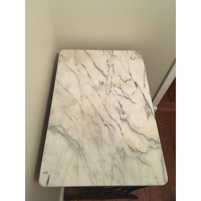Marble Top Singer Sewing Machine Table Chairish