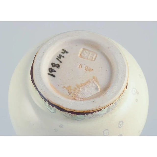 Ceramic Swedish Ceramic Vase with Slender Neck by Sven Hofverberg For Sale - Image 7 of 9