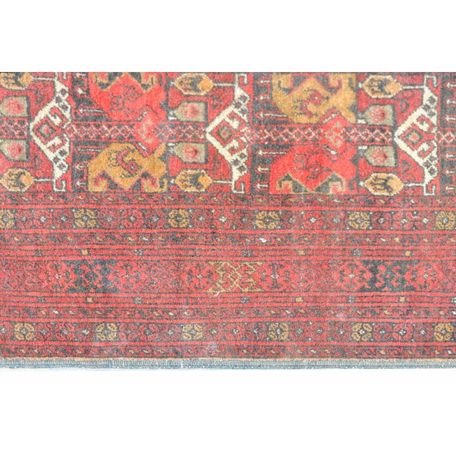 Shabby Chic Mid 20th Century Vintage Afghani Bashir Rug For Sale - Image 3 of 11