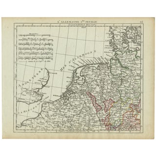 Antique Map of Northern Germany and the Netherlands, 1806 For Sale