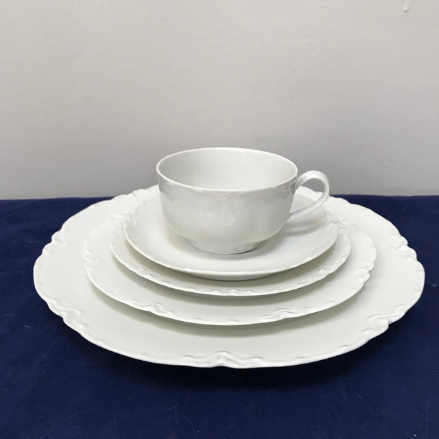 1900's Antique Haviland "Ranson" Limoges White Scalloped China