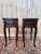 Louis XV Style Bedside Tables in Oak and Brass, 1950s, Set of 2 For Sale - Image 3 of 6