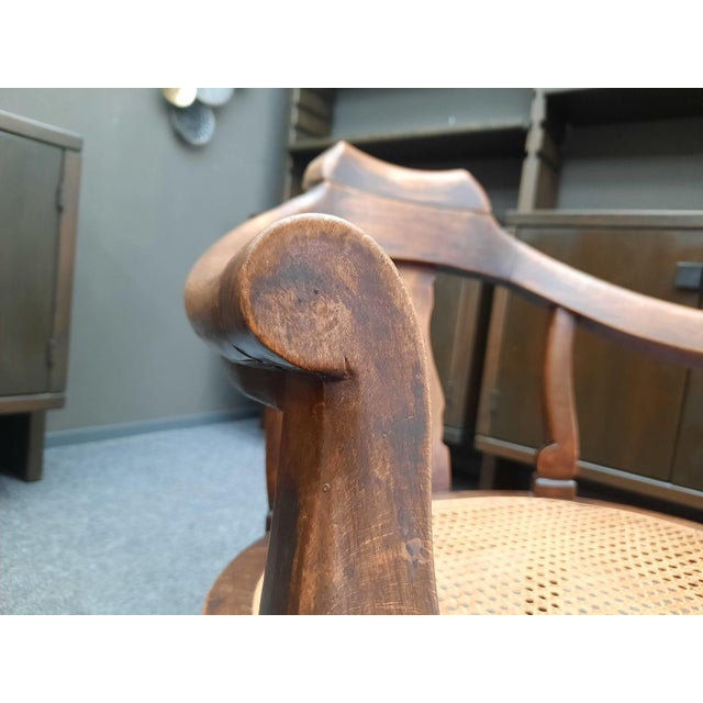Antique Barbers Chair with Adjustable Headrest, 1900s For Sale - Image 16 of 18