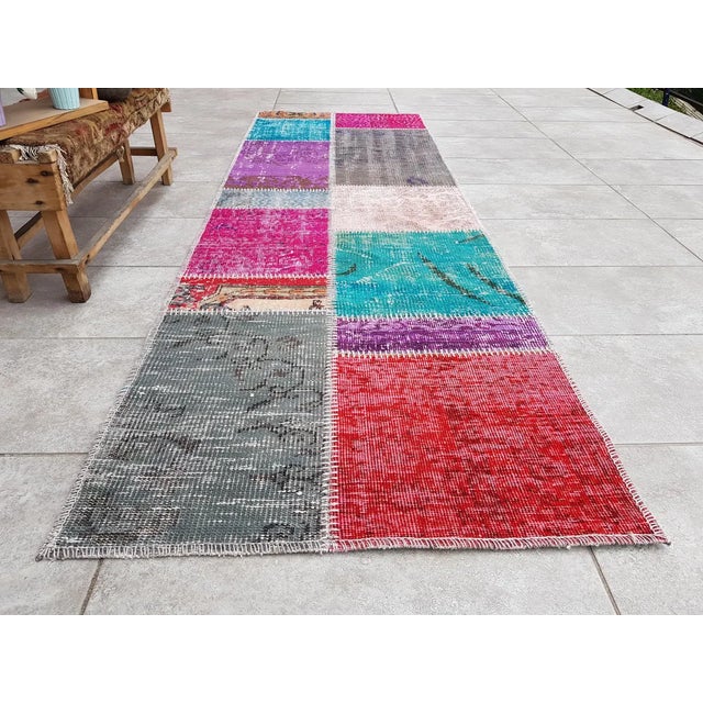 Saloon Vintage Oushak Wool Rug For Sale - Image 10 of 10
