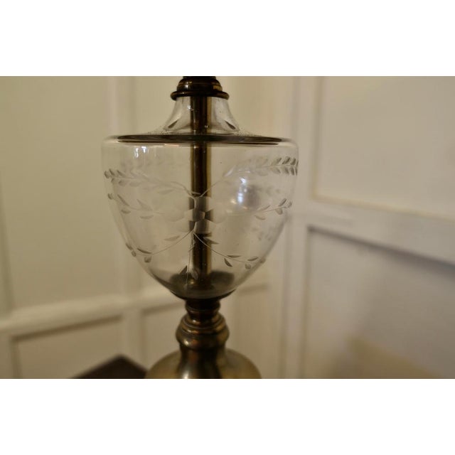 Glass and Brass Table Lamp, 1960s For Sale - Image 6 of 8