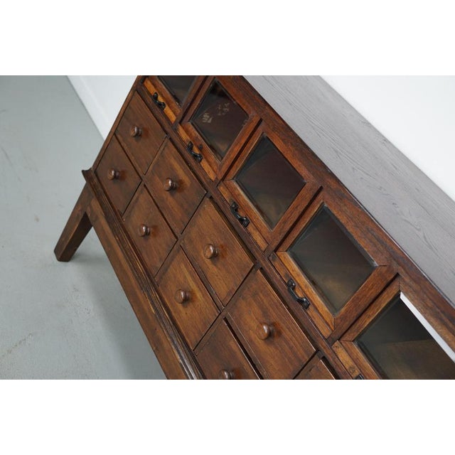 Vintage German Oak Haberdashery Shop Cabinet, 1920s For Sale - Image 4 of 18