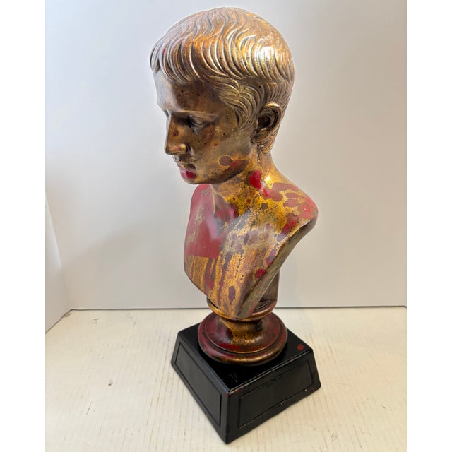 Grand Tour Antique Bust of Augustus For Sale - Image 3 of 15