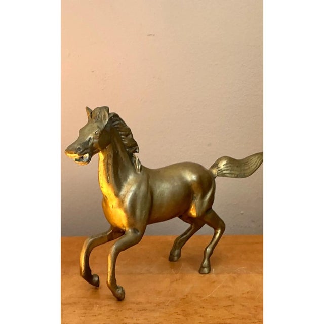 Vintage Brass Running Horse For Sale - Image 9 of 12