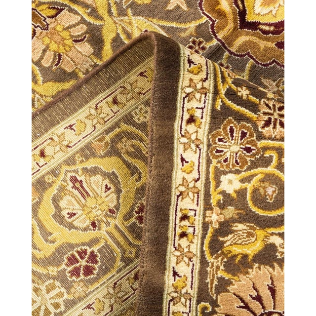 Mogul, One-of-a-Kind Hand-Knotted Area Rug in Green, 4' 7" x 7' 2" For Sale In New York - Image 6 of 8