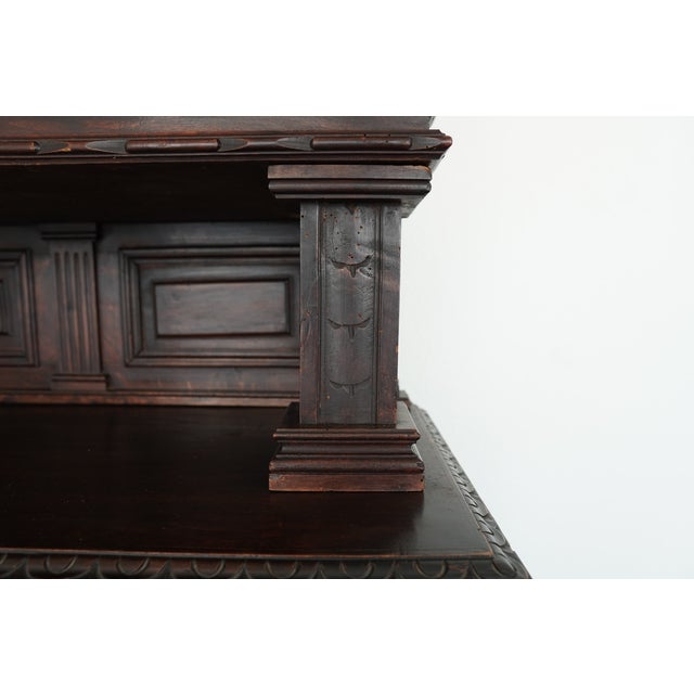 Antique Italian Renaissance Revival Walnut Buffet For Sale - Image 12 of 17