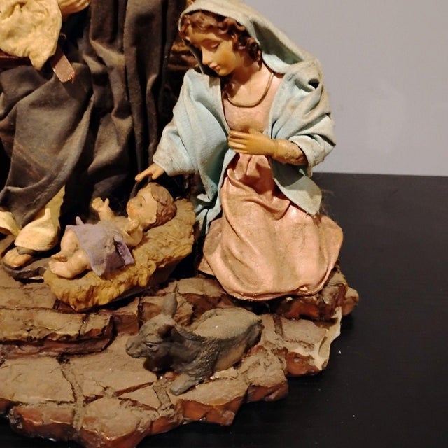 Vintage Baroque-Style Holy Family Nativity Set Resin Hand-Painted 2000s MATERIAL IS RESIN WITH HANDAPPLIED PAINT * Smooth...