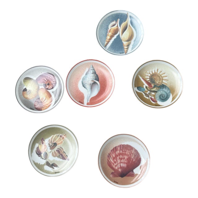 Signature Edition 1984 Treasures of the Sea Yoshiko Abe (Set of 6) 5" Plates For Sale