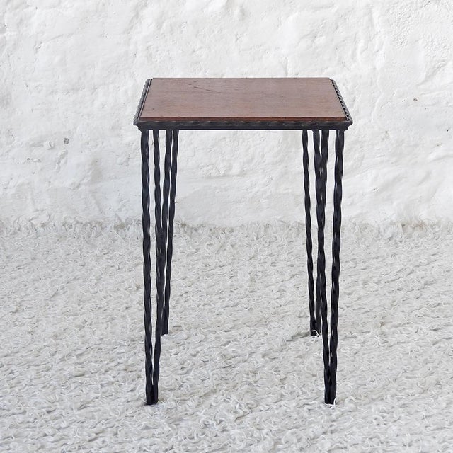 Wrought Iron Side Table, France, 1950s For Sale - Image 6 of 10