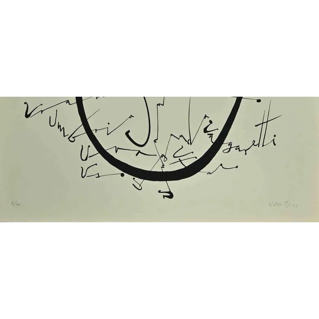Letter U, from the Alphabet series, is a lithograph, realized by Rafael Alberti in 1972. Hand-signed and dated on the...