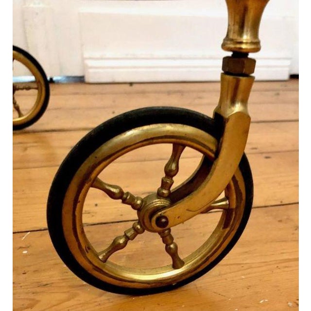 Vintage Brass Serving Trolley, 1950s For Sale - Image 9 of 13