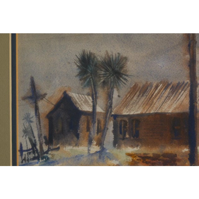 Tan Murray Joyce "Saltillo, Mexico – September 1978" Original Watercolor Painting, Museum Quality Framing For Sale - Image 8 of 9