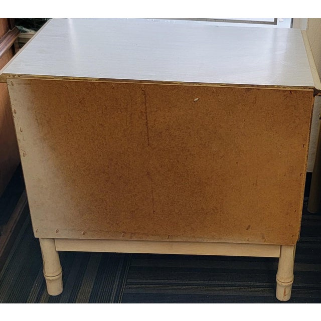 Shabby Chic 1970s Pair of Faux Bamboo Nightstands For Sale - Image 3 of 4