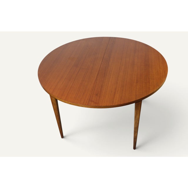 Extendable Round Teak Dining Table, 1960s For Sale - Image 10 of 17