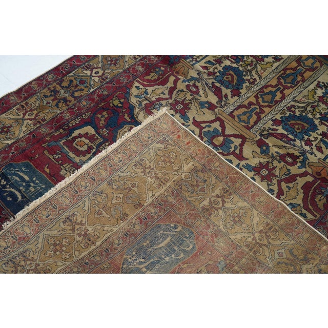 Late 19th Century Antique Kerman Rug 4'2'' X 6'1'' For Sale - Image 9 of 9
