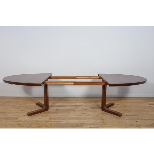 Brown Mid-Century Oval Rosewood Extending Dining Table from Skovby, Denmark, 1960s For Sale - Image 8 of 18