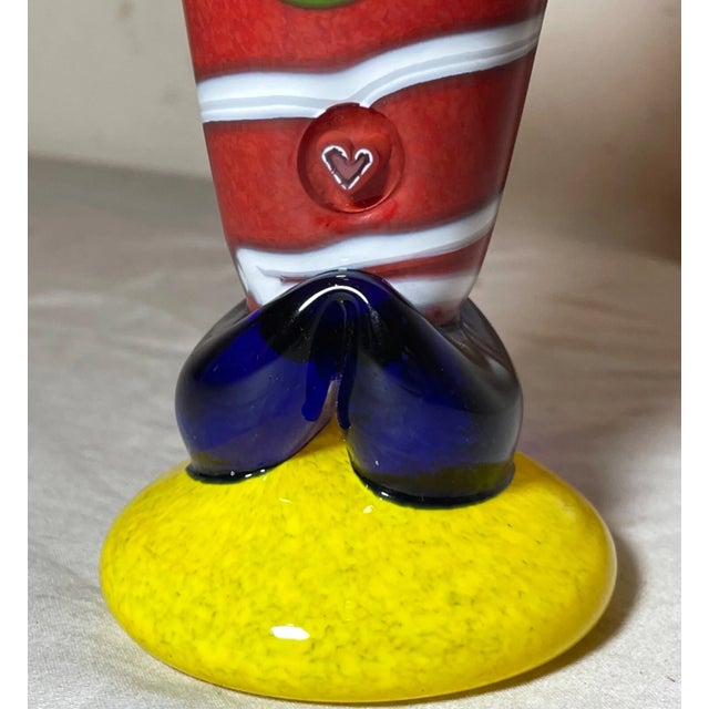 Vintage Figural Hand Blown Murano Italian Art Studio Glass Perfume Bottle Jar For Sale - Image 9 of 11