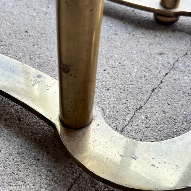 Mastercraft Brass & Glass Dining Table – Racetrack Form For Sale - Image 11 of 12