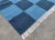Not Yet Made - Made To Order Handmade Vegetable Dyed Woolen Checked Pattern Rug Sky Blue and Navy Blue - 8x10 For Sale - Image 5 of 8