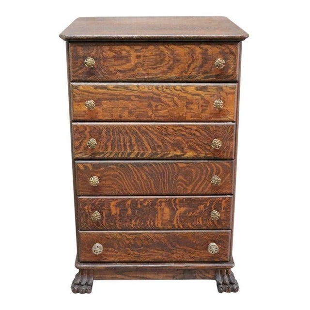 Late 19th Century Edison Quarter Sawn Oak 6 Drawer Cylinder Cabinet & 43 Cylinders C1890, Attributed For Sale - Image 5 of 15