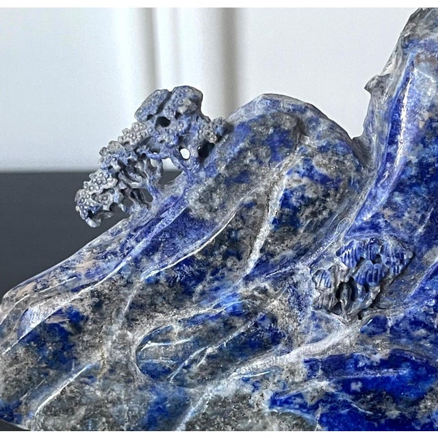 Chinese Carved Lapis Lazuli Scholar Stone For Sale - Image 13 of 14