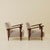 Mid-Century Modern Italian Art Deco Wavy Wood Armchairs, a Pair, 1940s For Sale - Image 3 of 10