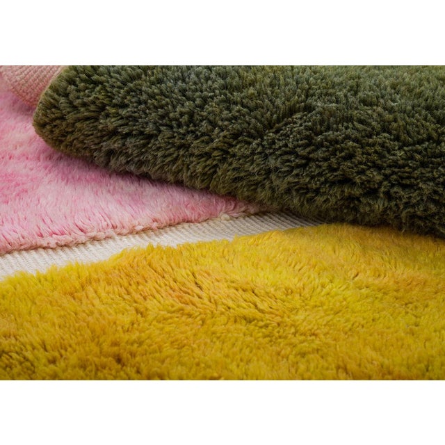 Contemporary Abstract Color-Block Hand-Knotted Wool Rug | 8'7" X 6'11" | One of a Kind For Sale - Image 3 of 7