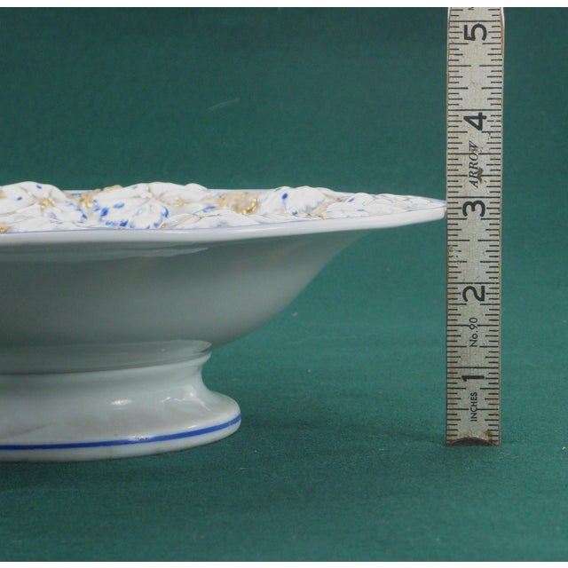 Mid 19th Century KPM Porcelain Neoclassical Bow & Arrow, Grapes & Leaves Bowl, Hand Painted Gold & Blue Accented For Sale - Image 11 of 14