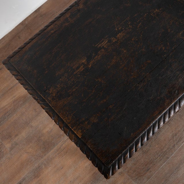 Black Early 19th Century Black Swedish Oak Side Table With Drawer For Sale - Image 8 of 16
