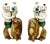 19th Century Porcelain Vases of Babies on Lions - a Pair For Sale