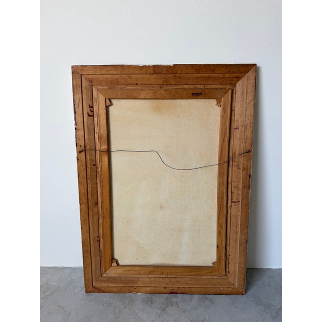 1970’s Iras “Guitar + Girl” Impressionist Abstract Oil on Canvas Painting, Framed For Sale - Image 12 of 12