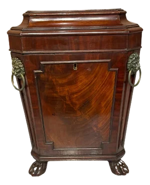 Diminutive Regency Mahogany & Brass Cellarette, Attributed to Gillows & Co.