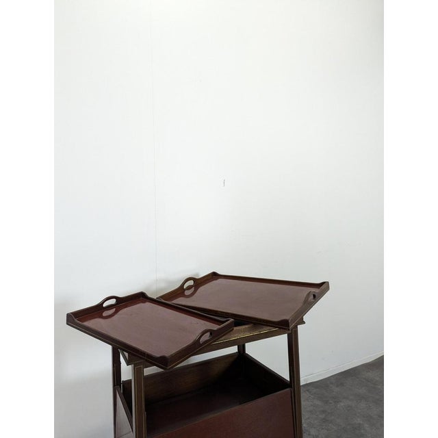 Trolley Serving Table in Mahogany For Sale - Image 4 of 6