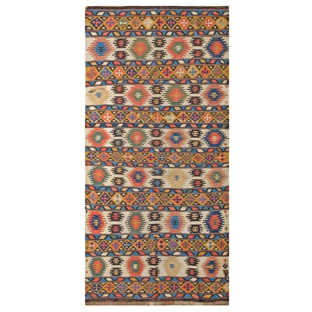 Antique Caucasian, Kilim rug. Size: 4'2" x 8'6".
