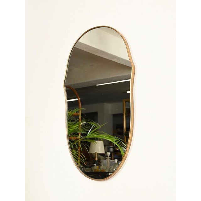 Italian Organic Brass Mirror attributed to Gio Ponti, Italy, 1950s For Sale - Image 12 of 13