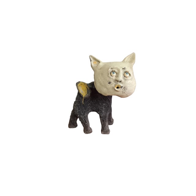 Jean Linard, Raku Cat Sculpture by Jean Linard, 2005, Ceramic For Sale - Image 9 of 9