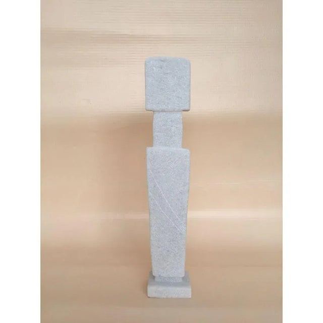 Early figure hand carved marble sculpture by Tom Von Kaenel Dimensions: D 8 x H 23 cm Materials: Marble This piece is...