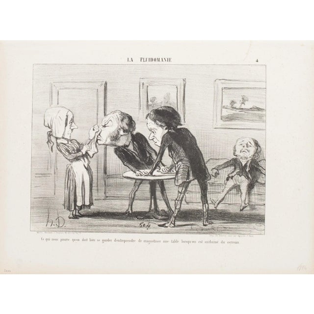 Ce qui nus prouve (…) is a original b/w lithograph (plate n. 4), from La Fluidomanie. This is a satiric series composed of...